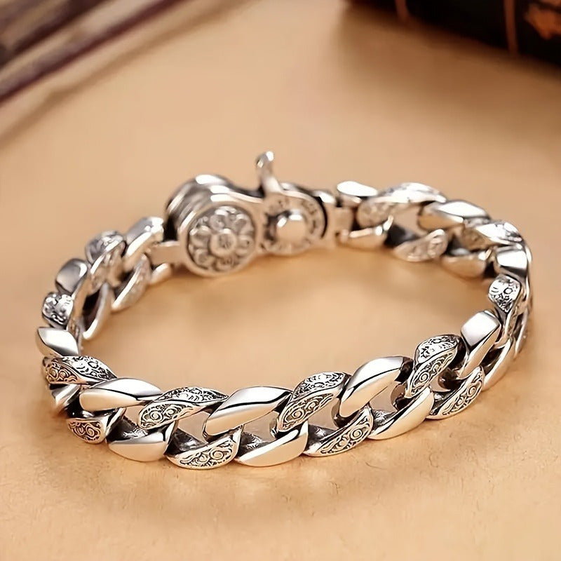 925[Sterling Silver Bracelet] Sterling Silver Men&Apos;S Fashion Bracelet - Perfect for Daily Accessories, Gifts for Family And Friends, for Women