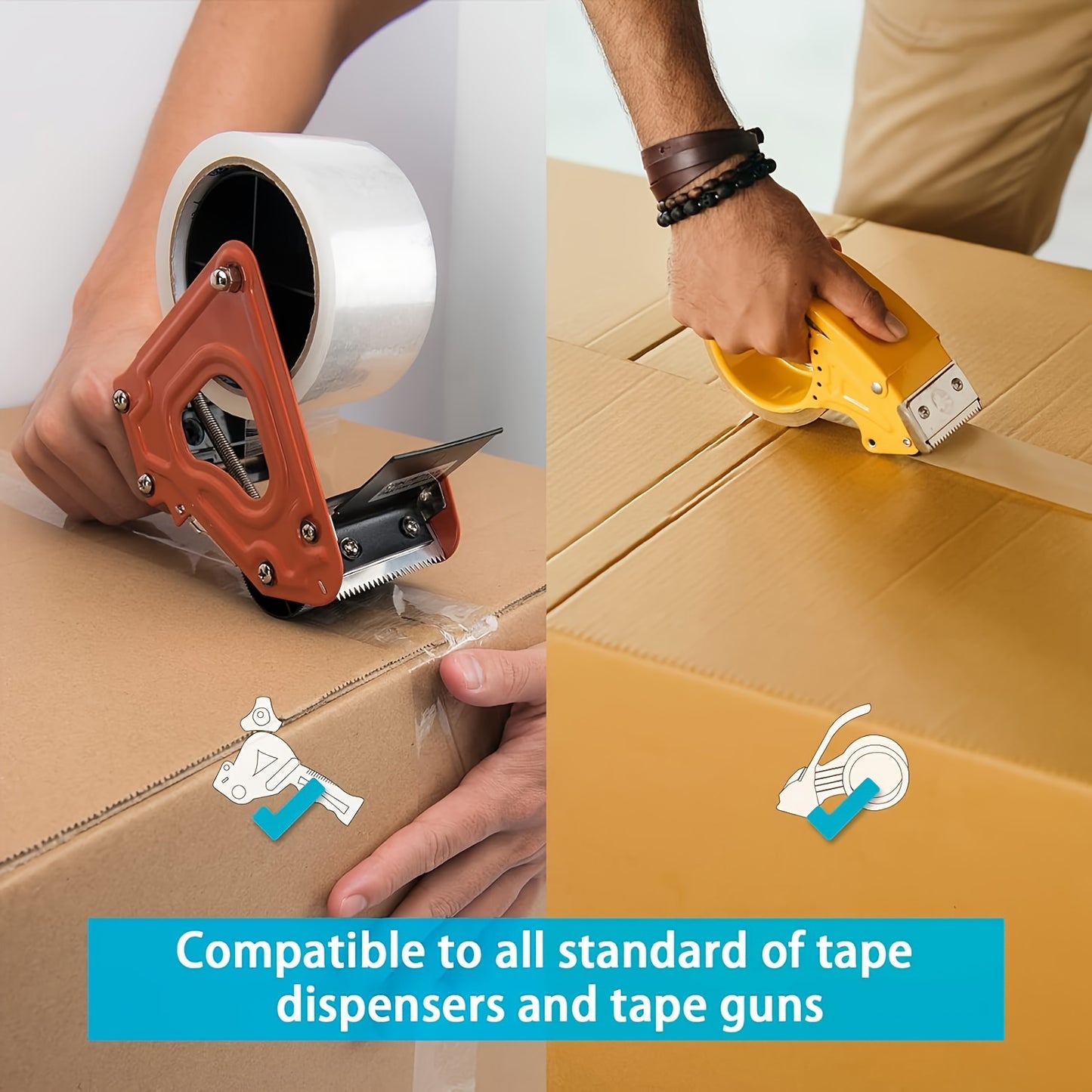 12 Rolls ASAVE Clear Packing Tape | Heavy Duty, Thicker Tape for Shipping, Moving, Sealing, 65 Yards Per Roll, 780 Total Yards
