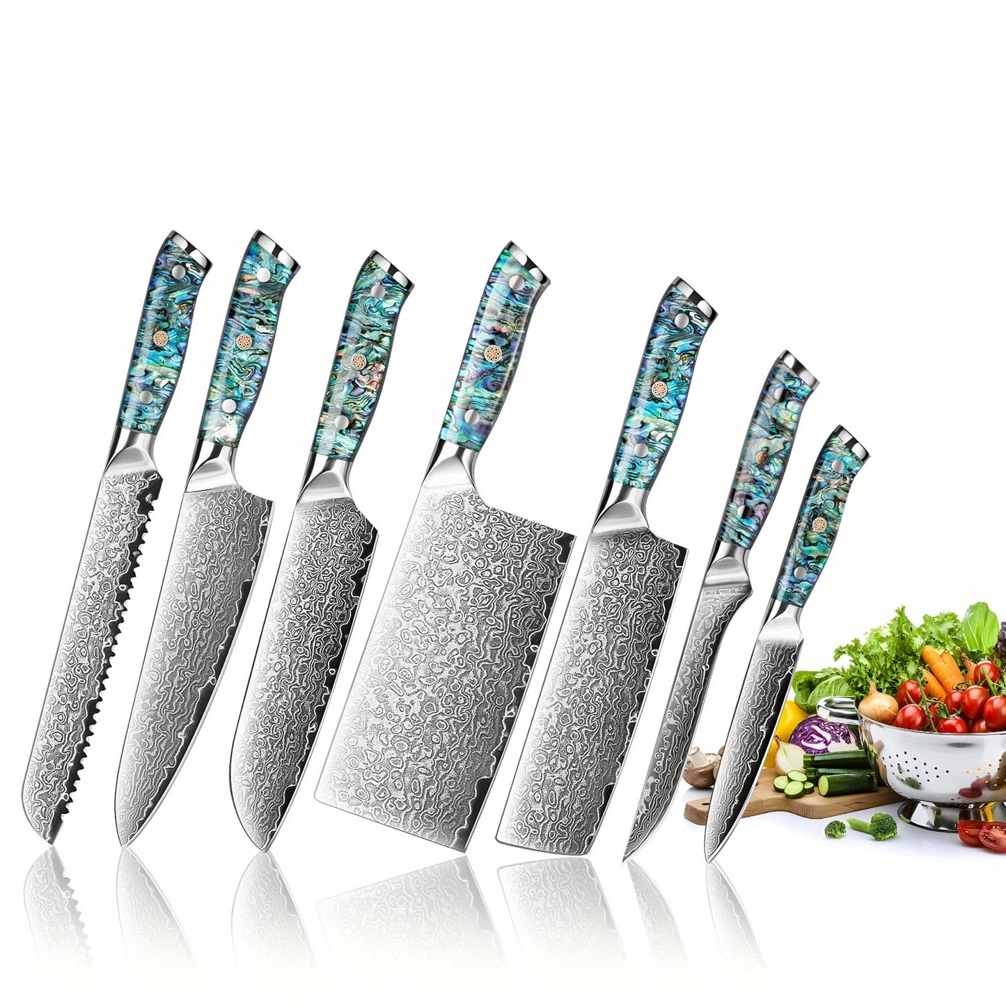 3/ 4/ 8/ 10/ 14pcs Knife Set, Professional Kitchen Knife Set Ultra Sharp German High Carbon Stainless Steel Chef Knife Set for Kitchen Japanese Cooking Knife, Portable Outdoor Picnic Kitchen Knife Set