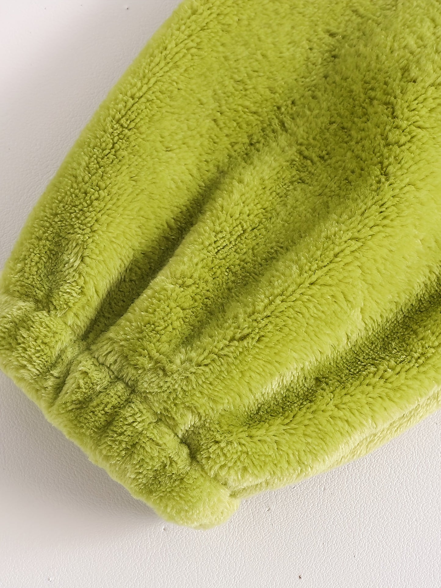 Infant Baby Boy & Girl Green Monster - Furry Hooded Zipper Jumpsuit with Plush Trim, Soft Fuzzy Outfit with Heart Cutouts & Fluffy Ears for Christmas, Birthday Party, Everyday Play - Easy-Care Monster Romper ( to 12m) - Hand