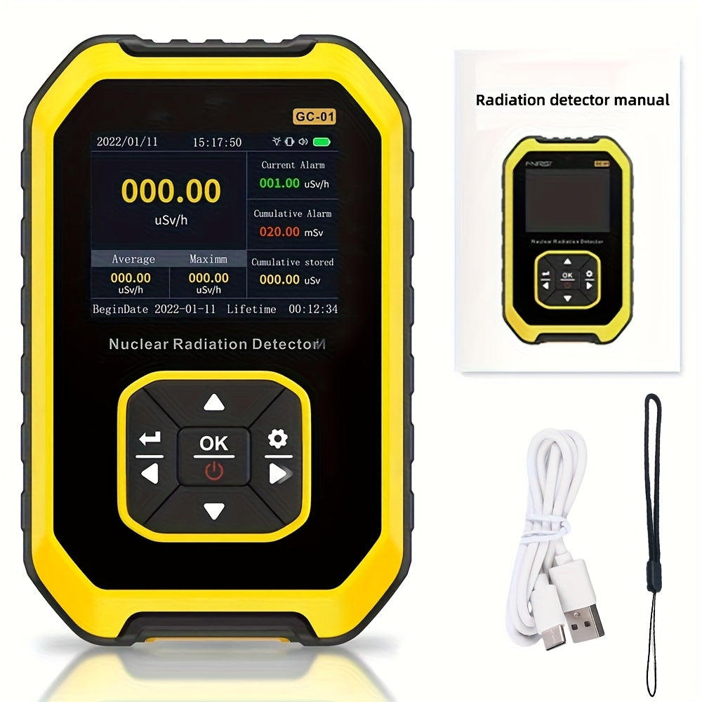 Geiger Counter Nuclear Radiation Detector Radiation Dosimeter With LCD Display, Portable Handheld Beta Gamma X-ray Radiation Monitor Meter, Ideal For Valentine'S Day, Thanksgiving, Christmas, New Year, Spring Festival, Birthd