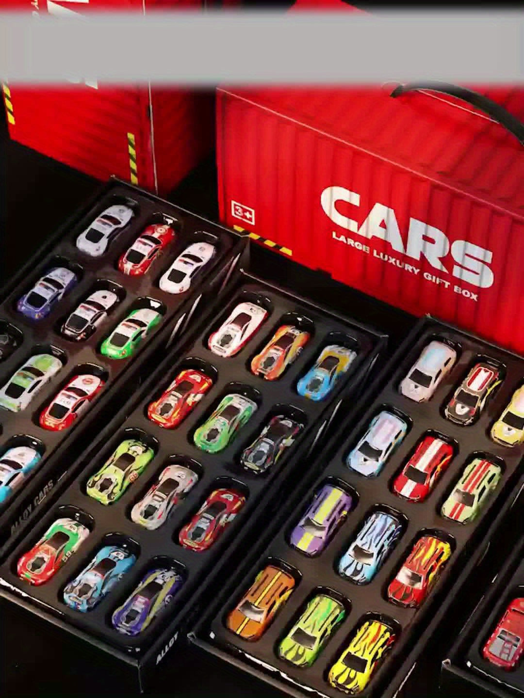 48pcs Mini Toy Cars & Trucks for Kids, Pull Back Cars Set Alloy Racing Car Toys, Parking Lot & Runway, Party Favors for Age 3 4 5 6 7 8+ Years Old Boys Girls