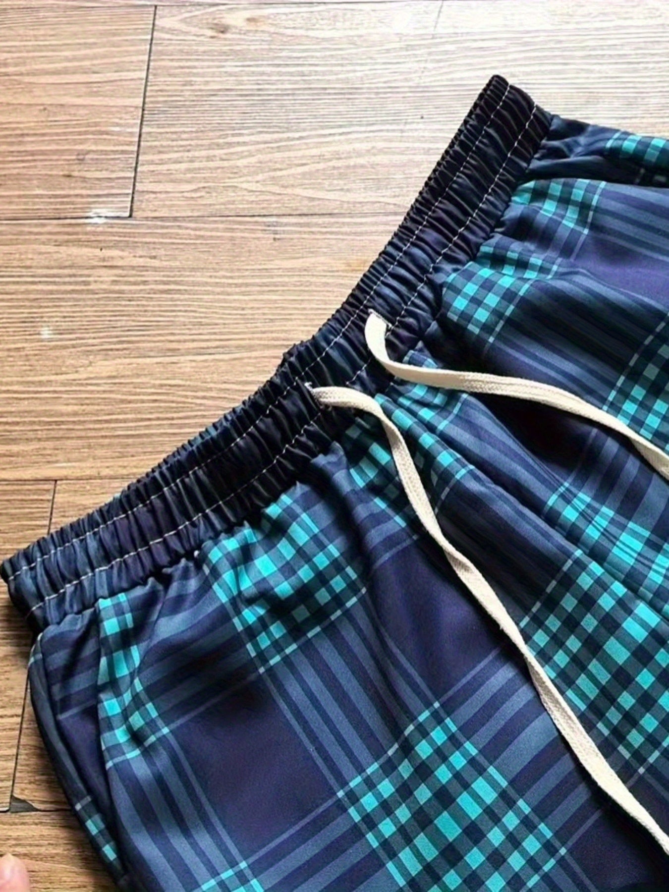4-Pc Men'S Casual Plaid Pants - Non-Stretch Trousers with Drawstring Waist, Regular Fit All-Season Formal & Everyday Pants for Office, Casual Attire - Available in
