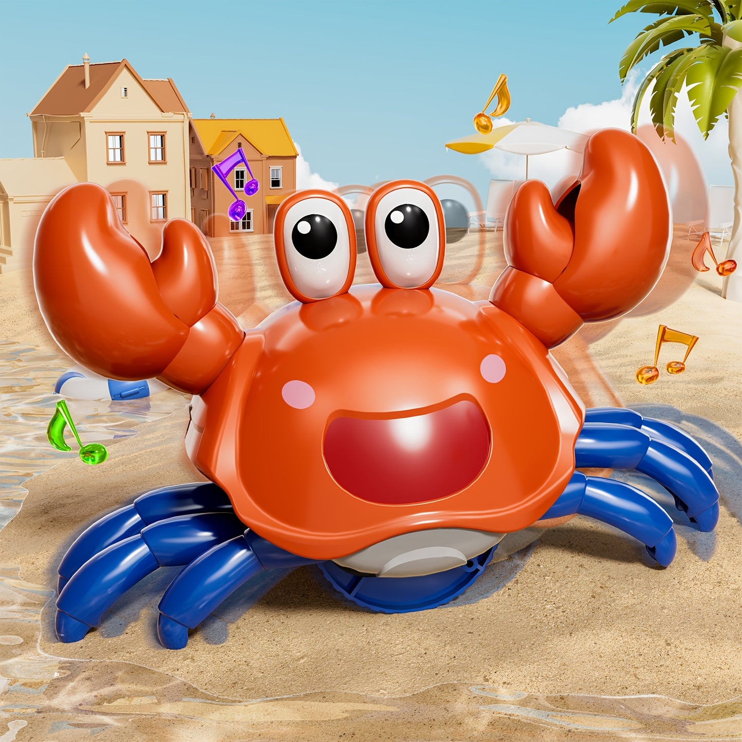 Dancing Crab Toy with Music & Lights - Interactive Crawling Crab for Kids, USB Rechargeable, Vibrant Colors, Perfect Birthday Gift for Girls & Boys, Interactive Playtime, Playful Design, Smooth Movement