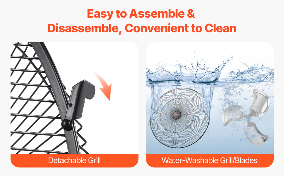 VEVOR Floor Fans 3 Speeds High Velocity Heavy Duty Industrial Fan 4800 CFM 360° Adjustable Tilt for Gym Home Commercial Shop