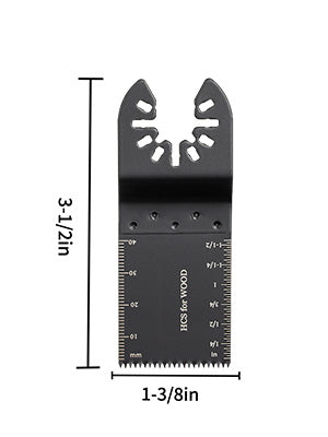 SucceBuy 100PCS Oscillating Saw Blades Quick Release Multitool BladesKit HCS Tool Blades Cut Cutter for Wood Plastic Metal Nails