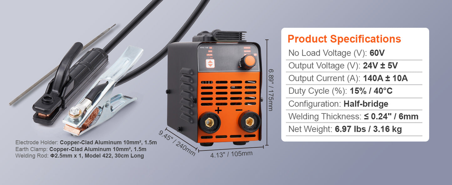 SucceBuyStick Welder 140A/160A/200A ARC/Lift TIG 2-IN-1 Welding Machine with IGBT Inverter Portable MMA Welder Machine Hot Start